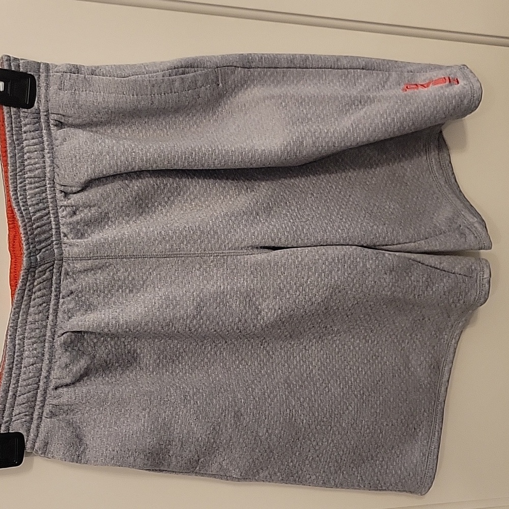 HEAD Boys 10-12 Grey Shorts Sportswear With Side Pockets. Jersey Material.